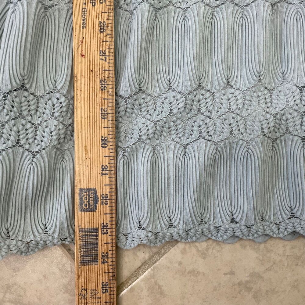 Anthropologie EVA FRANCO textured Dress size L black velour Bow Pale Green USA - Picture 7 of 11
